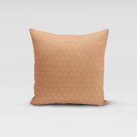 Dekostoff Baumwollstoff Waben Sechseck apricot gold metallic 1.40m