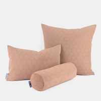 Dekostoff Baumwollstoff Waben Sechseck apricot gold metallic 1.40m