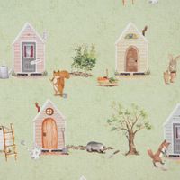 56638-Baumwollstoff-Stoff-Dekostoff-Digitaldruck-_2.jpg Dekostoff Digitaldr. Waldleben Mr. Rabbit Haus Hase Fuchs grün braun