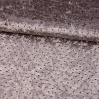 Bekleidungsstoff Samtstoff Stretch Punch Lochmuster uni taupe 1.45m