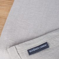 Dekostoff Bio Ramie Leinenoptik uni steingrau vorgew. 1.4m