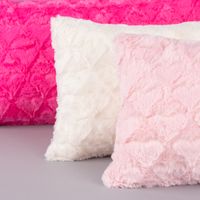 Magma Deko Kissen Fluffy Herzen weiß 30x50cm