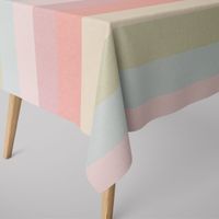 Dekostoff Dobby Streifen 9.5cm mint rosa beere rot gelb grün 1.40m