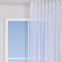 Fertiggardine Schal mit Schlaufenband Batistoptik weiß 145x245cm