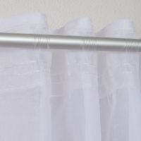 Fertiggardine Schal mit Schlaufenband Batistoptik weiß 145x245cm