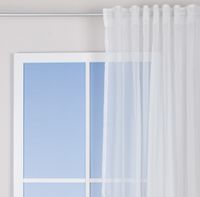 Fertiggardine Schal mit Schlaufenband Batistoptik creme 145x245cm