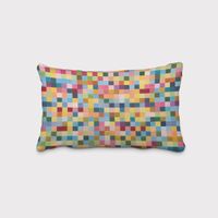 Dekostoff Doubleface Wendestoff Jacquard Kästchen Pixel bunt 1.4m