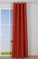 Ösenvorhang Brilliant Leinenoptik einfarbig terrakotta 140x245cm