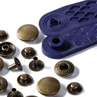 Prym Druckknöpfe für Anorak Metall Ø15mm messingfarben 10 Stück