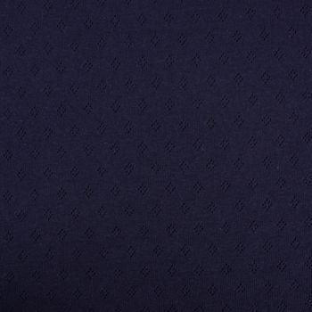 Feinstrick Jersey Baumwolle Pointoille Lochmuster uni navy blau 1.4m