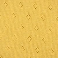 Feinstrick Jersey Baumwolle Pointoille Lochmuster uni senfgelb 1.4m
