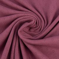 Feinstrick Jersey Baumwolle Pointoille Lochmuster uni mauve 1.4m