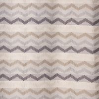 Ösenvorhang Jacquard Leinenoptik Chevronmuster weiß natur grau 135x250cm