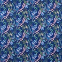 SCHÖNER LEBEN. Tischdecke Dschungelpflanzen blau grün rosa