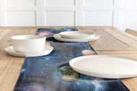 Dekostoff Digitaldruck Weltall Weltraum Planeten Erde blau bunt 1.40m