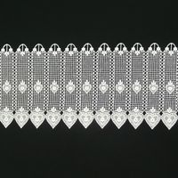 Bistrogardine Häkelgardine Spitze Herz weiß 46cm