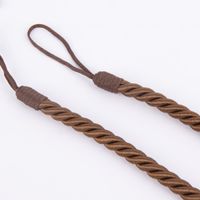 Hochwertige Vorhangkordel Raffhalter-Kordel 75cm in seidiger Optik mit Aufhängeschlaufen braun