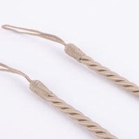 Hochwertige Vorhangkordel Raffhalter-Kordel 75cm in seidiger Optik mit Aufhängeschlaufen sand