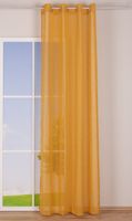 Ösengardine Leinenoptik uni senfgelb 140x260cm