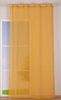 Ösengardine Leinenoptik uni senfgelb 140x260cm