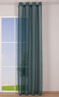 Ösengardine Leinenoptik uni petrol 140x260cm