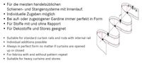 Gerster Newave Gardinenband Wellenband Taschenband volltransparent mit 2 Taschenreihen für 6cm Kette 80mm