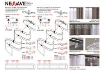 Gerster Newave Gardinenband Wellenband Taschenband volltransparent mit 2 Taschenreihen für 6cm Kette 80mm