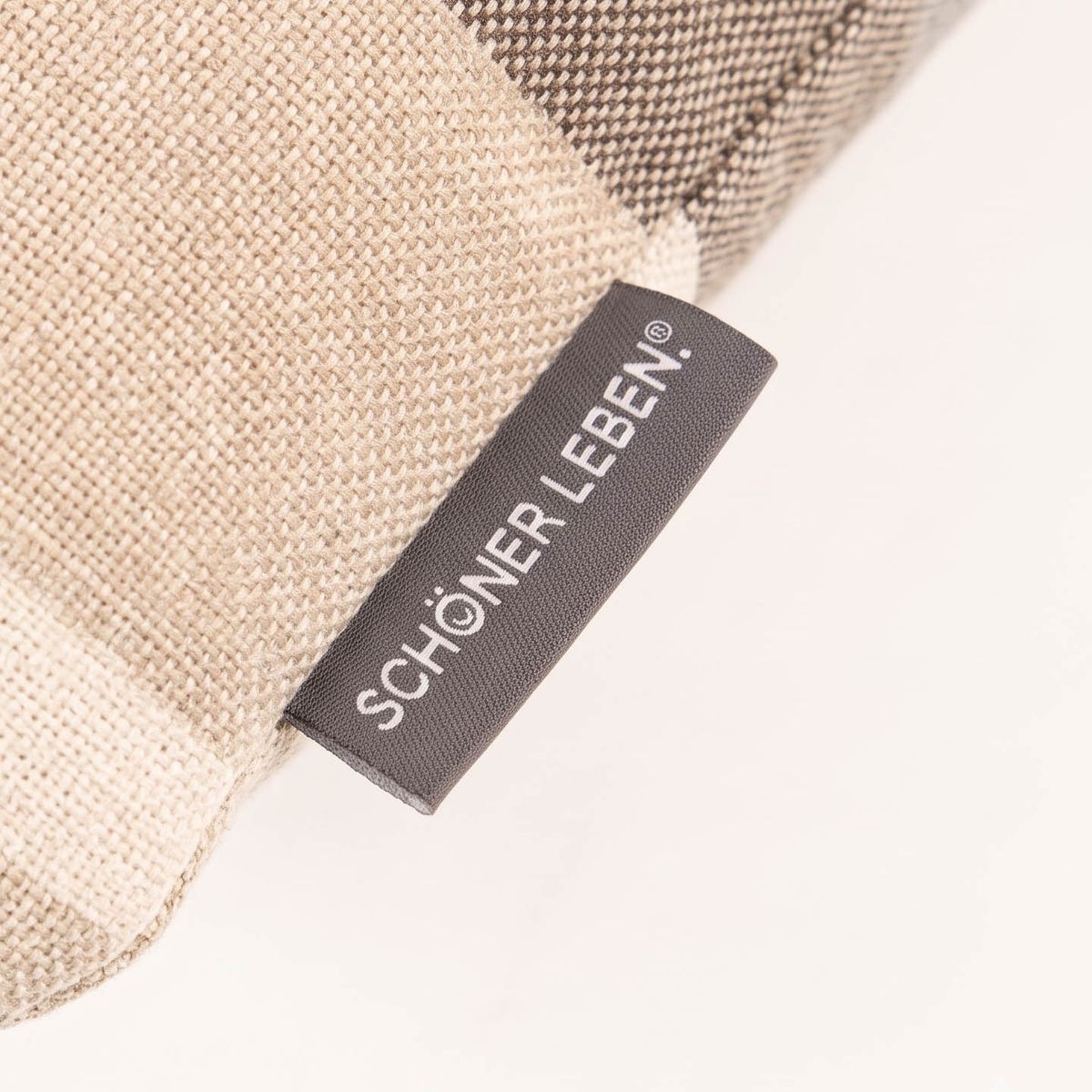 SCHÖNER LEBEN. Kissenhülle Streifen 9,5cm creme beige braun grau versch. Größen