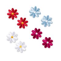 Prym Applikation Blumen selbstklebend weiß rot blau 8 Stück 2cm