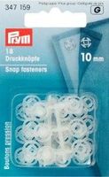 Prym 18 Annäh Druckknöpfe transparent 10mm