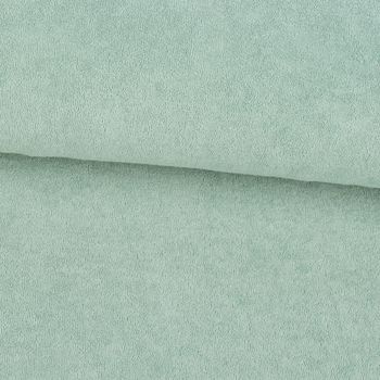 Frotteestoff Stretch Frottee einfarbig dunkel mint 1.5m Breite