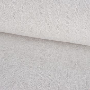 Frotteestoff Stretch Frottee einfarbig hellgrau 1.5m Breite