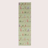SCHÖNER LEBEN. Tischläufer Waldleben Haus Hase Fuchs grün braun