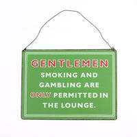 Schild Gentlemen Smoking Lounge Metall 23x17cm