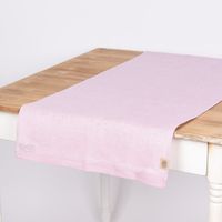 Tischläufer Erik aus 100% Leinen 1-lagig 47x150cm rosa