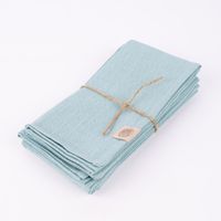 Stoffservietten Erik aus 100% Leinen 4 Stück 44x44cm eisblau