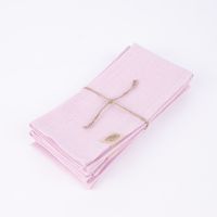 Stoffservietten Erik aus 100% Leinen 4 Stück 44x44cm rosa