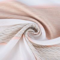 Gardinenstoff Dekostoff Voile Streifen grob Glanz creme beige rosé gol