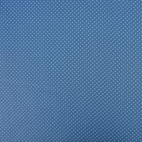 Baumwollstoff Punkte mini Ø 1mm jeansblau weiß 1.40m Breite