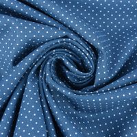 Baumwollstoff Punkte mini Ø 1mm jeansblau weiß 1.40m Breite