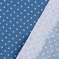 Baumwollstoff Punkte mini Ø 1mm jeansblau weiß 1.40m Breite