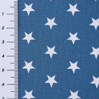 Baumwollstoff Sterne ca. 1x1cm jeansblau weiß 1.40m Breite