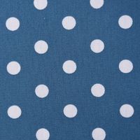 Baumwollstoff Punkte groß Ø 7mm jeansblau weiß 1.40m Breite