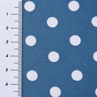 Baumwollstoff Punkte groß Ø 7mm jeansblau weiß 1.40m Breite