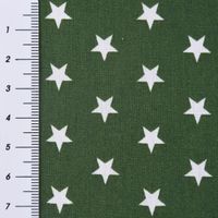 Baumwollstoff Sterne ca. 1x1cm dunkelgrün weiß 1.40m Breite