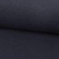 Baumwolljersey Jersey einfarbig dunkelblau meliert 1.60m Breite
