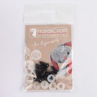 HardiCraft Sicherheitsaugen 10 Stück Kunststoff schwarz 10mm