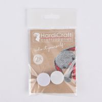 HardiCraft Rasseldosen 2er Set Kunststoff weiß 2cm