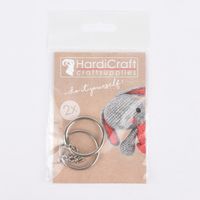 HardiCraft Schlüsselringe 2er Set silberfarbig 3cm