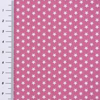 Baumwollstoff Mini Sterne beere mauve weiß 1.40m Breite